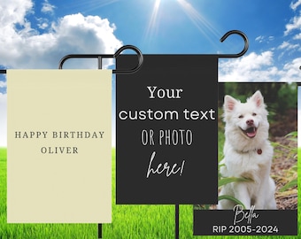 Custom Garden Flag, Personalized Garden Flag, Garden Gift, Outdoor Decor, Advertising, Event Banner, Double-Sided - Add Your Photo Or Text