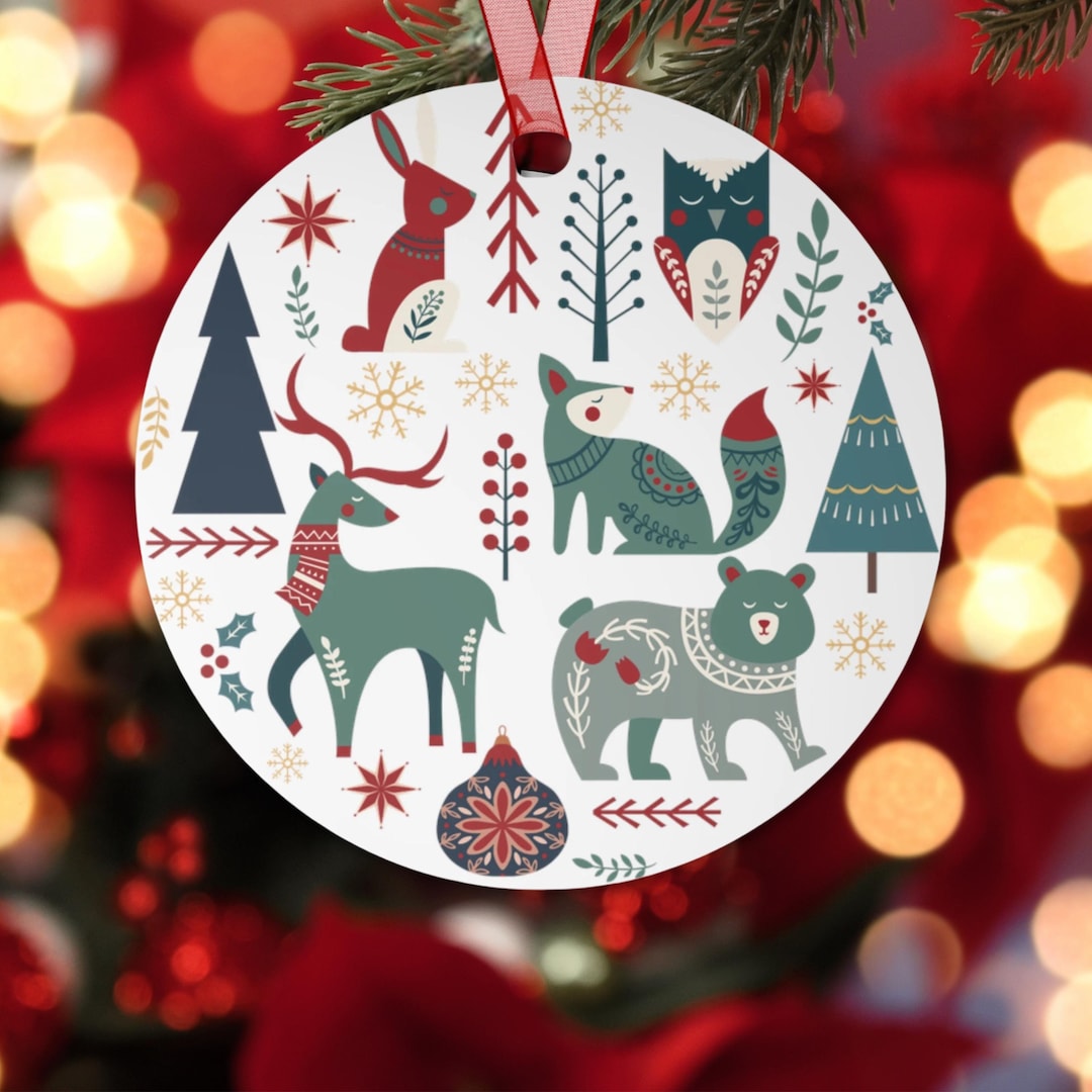 Scandinavian Christmas Ornaments Woodland Animals Nordic Christmas