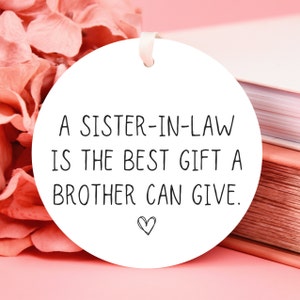 Sister in Law Gift Christmas Gift Ornament Gift for Sister In Law Sister-In-Law Gift Sister of The Groom Sister of The Bride Wedding Day