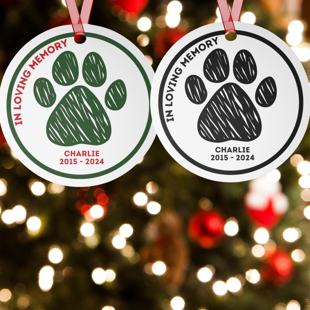 Custom Pet Memorial Ornament Dog Remembrance Gift Cat Ornament Custom ...