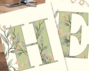 HE IS RISEN Banner Printable, Palm Sunday Sign Holy Week Banner, Easter Printable Sign Instant Download Christian Home Decor Church School