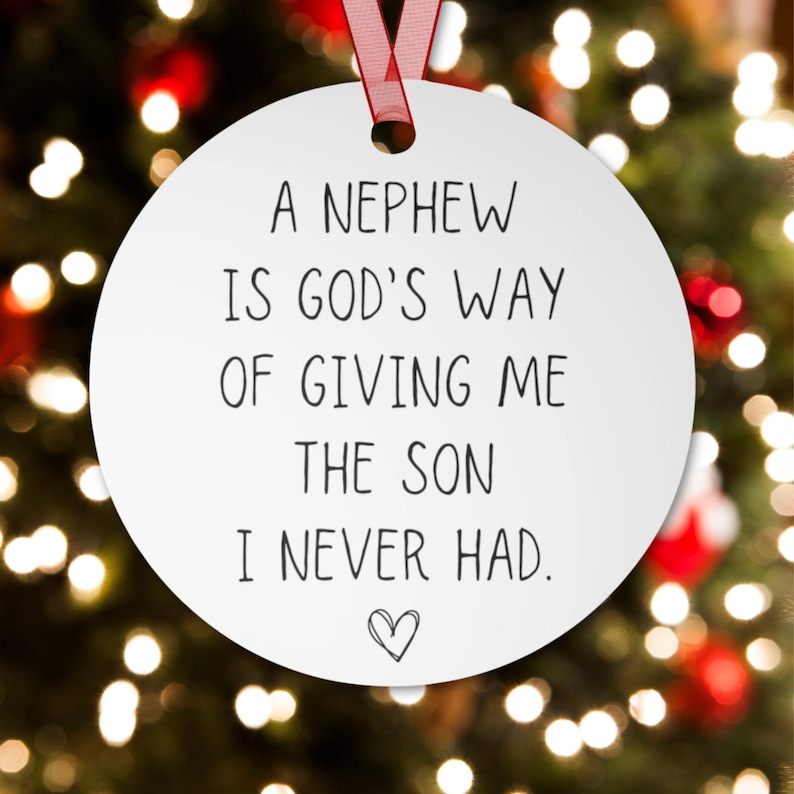 Nephew Gift From Aunt Auntie Nephew Ornament Gift for Nephew Gift From ...