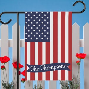 Personalized American Flag, USA Patriotic Flag, Name Garden Flag, USA House Banner, American Flag Decor, 4th of July Memorial Day Labor Day