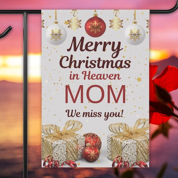 Personalized Christmas in Heaven Memorial Garden Flag, Custom - Main Image