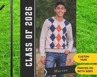 Custom Graduation Flag, Graduate Yard Sign, Class of 2026 Grad Flag, Personalized Grad Yard Flag, Senior Photo Graduation Party Welcome Sign