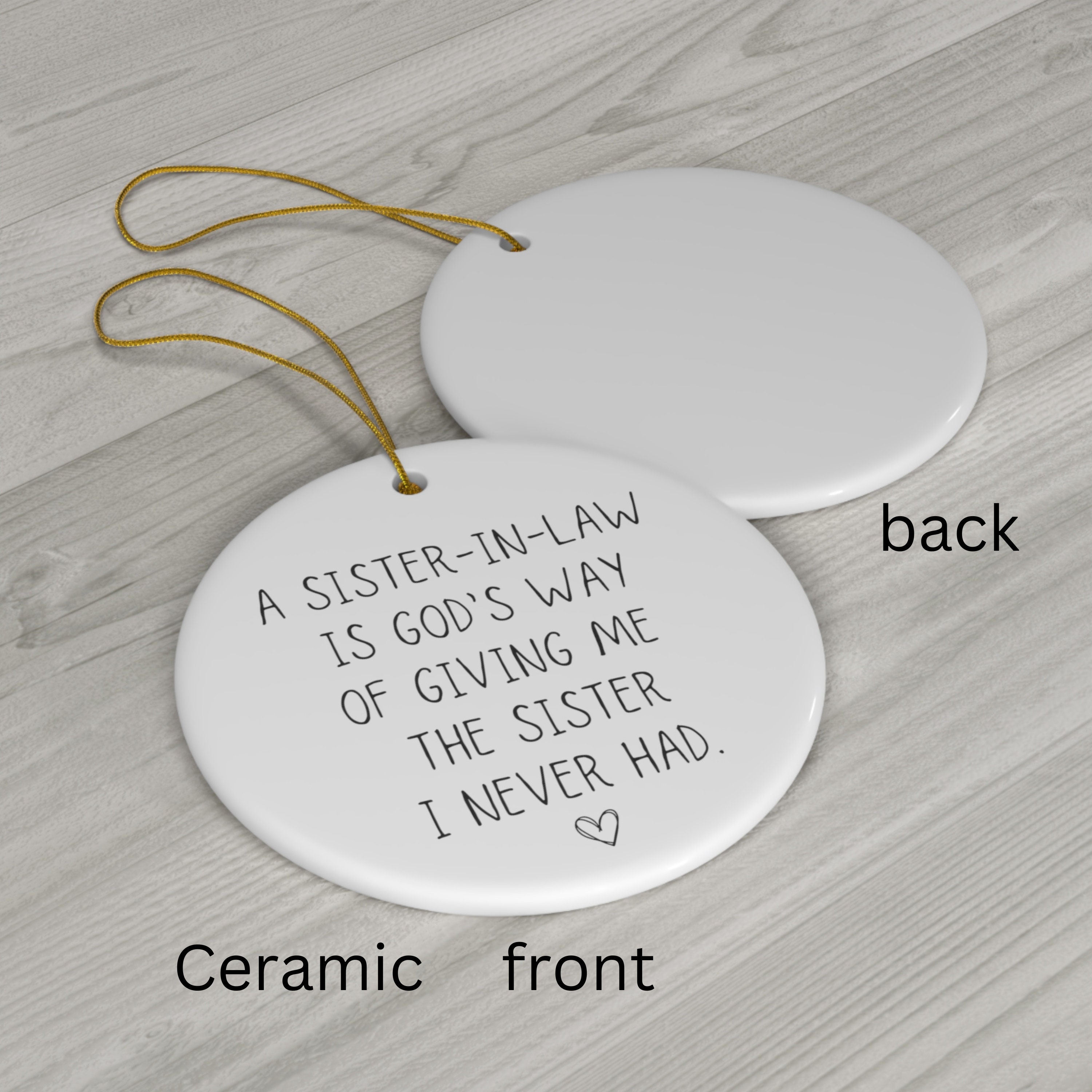 Sister in Law Gift Christmas Gift for Sister in Law Ornament Sister-in ...