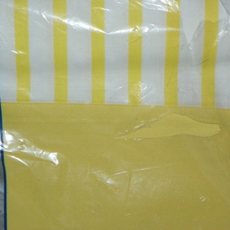 Vtg Pacific Yellow White Striped Full Flat Sheet 81 X 108 New Old Stock