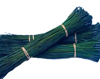 Green Malachite Glycerin Treated North Carolina Long Leaf Dyed Pine Needles for Coiling, Weaving, Hand Made Baskets & Gourds