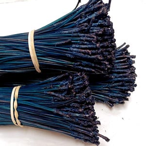 Blue Glycerin Treated North Carolina Long Leaf Dyed Pine Needles for Coiling, Weaving, Hand Made Baskets & Gourds