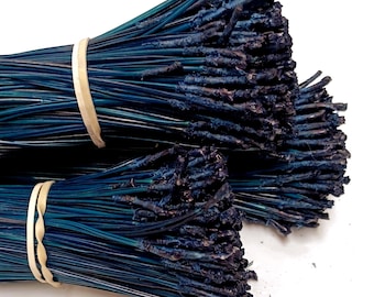 Blue Glycerin Treated North Carolina Long Leaf Dyed Pine Needles for Coiling, Weaving, Hand Made Baskets & Gourds