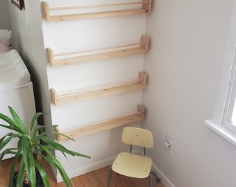 Nursery Bookshelf Natural Cedar (Custom Sizing Available) Small Space Shelf, Bookshelf, Joinery