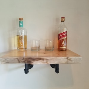 Small Space Live Edge Pine Shelf