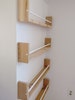 Nursery Bookshelf Natural Cedar and White Bar (Custom Sizing Available) Small Space Shelf, Joinery 