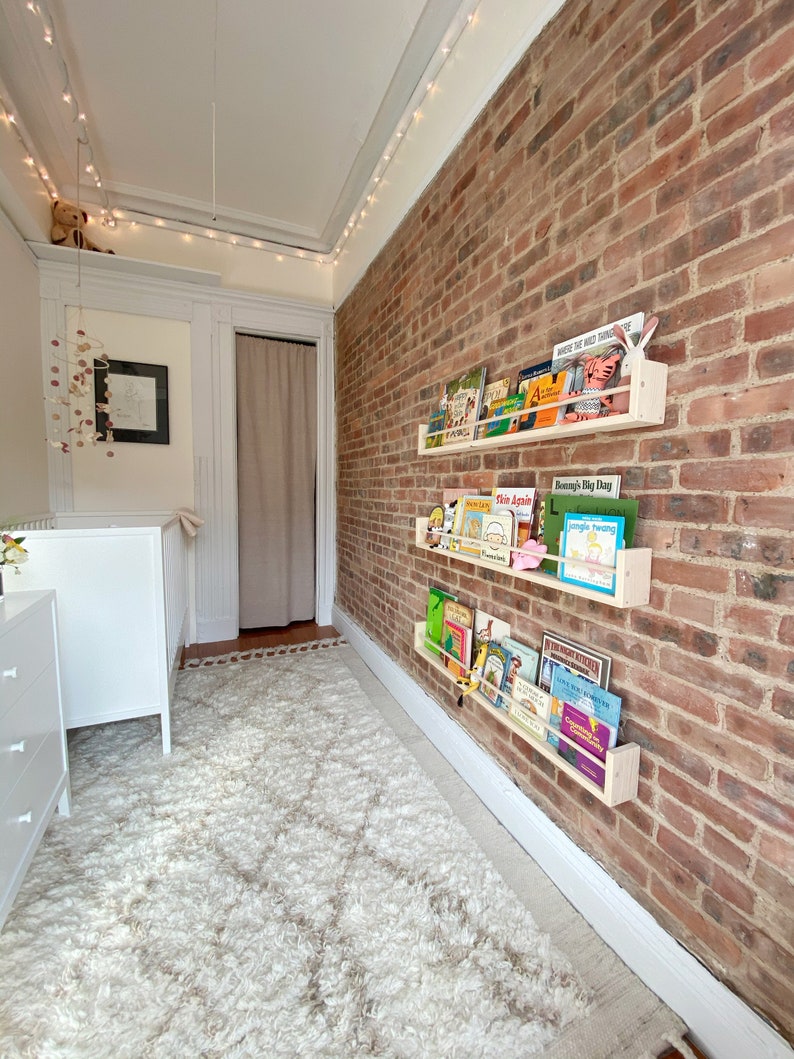 Nursery Bookshelf Natural Pine custom Sizing Available Small Etsy