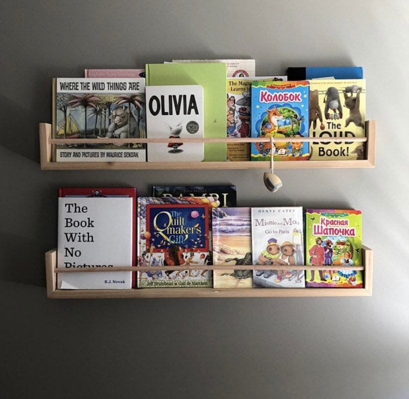 Wall Décor Home Décor Nursery Bookshelf Natural Cedar Small Space Shelf