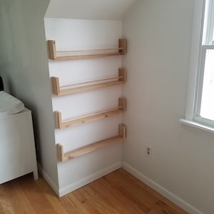 Nursery Bookshelf Natural Cedar (Custom Sizing Available) Small Space Shelf, Joinery