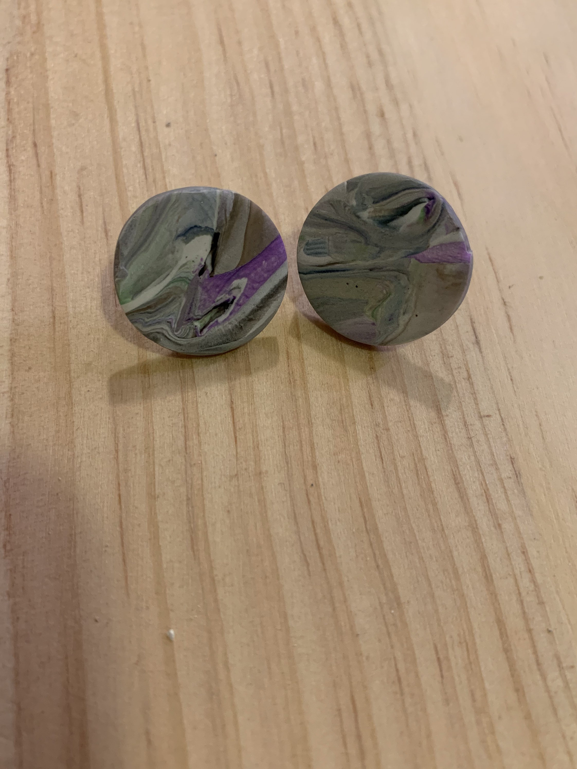 Handmade Stud Earrings Multicolor Etsy