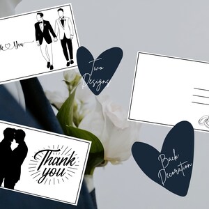 Cartoline postali stampabili di ringraziamento per matrimonio