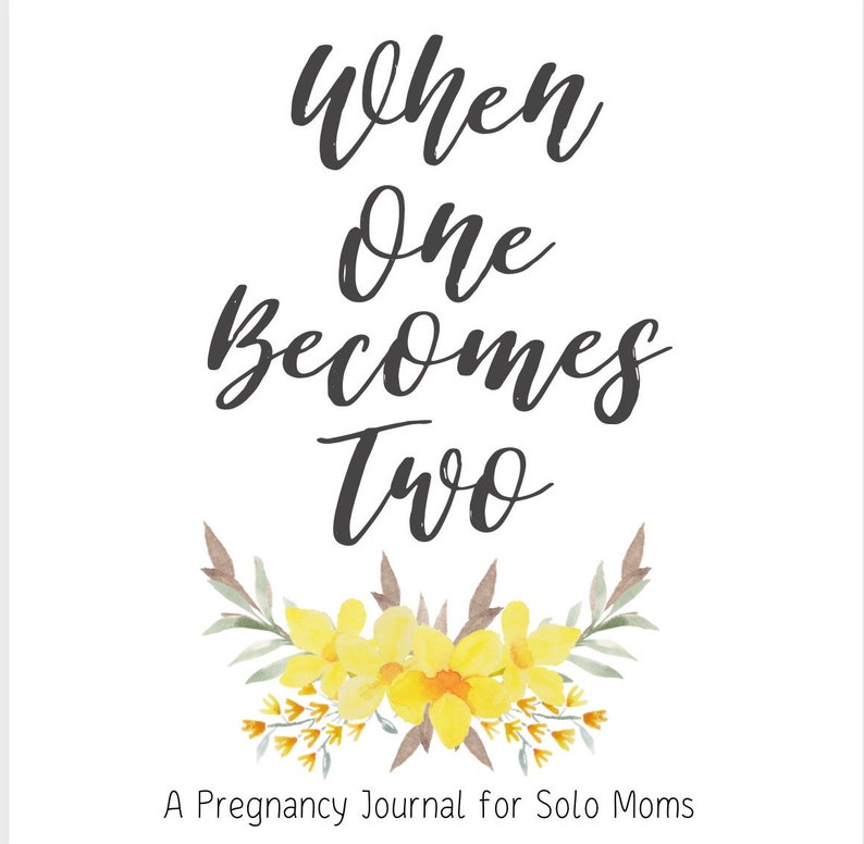 Printable Pregnancy Journal for Single Moms Memory Journal image 1