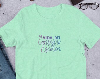 SPANISH SCHOOL COUNSELOR | Bilingual School Counselor | Dual Immersion | School Counselor Life | Español | Men's Short-Sleeve Unisex T-Shirt