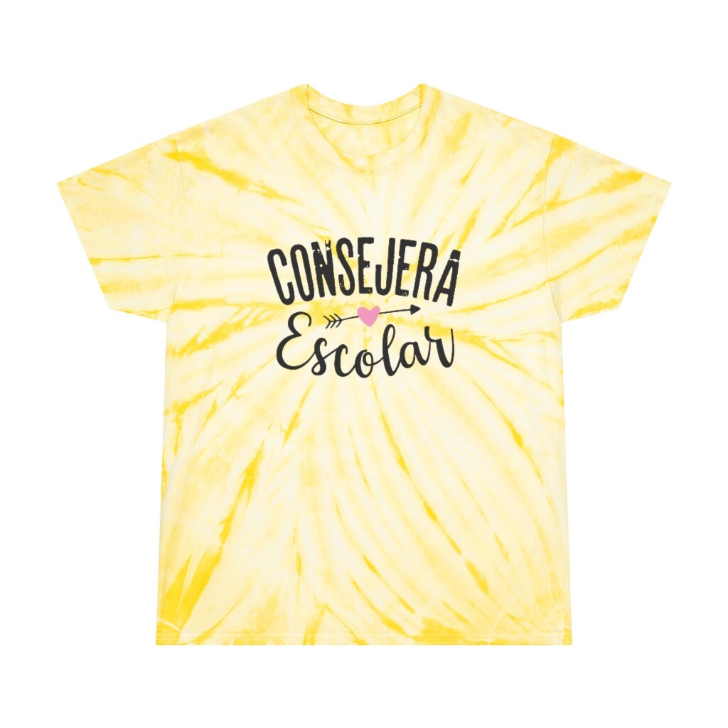 Fun TieDye School Counselor in Spanish Tee Shirt Bilingual Etsy