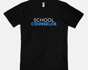 Black School Counselor Minimal T-Shirt, Counselor gift, school counselor title shirt, counseling department, comfy shirt, casual friday