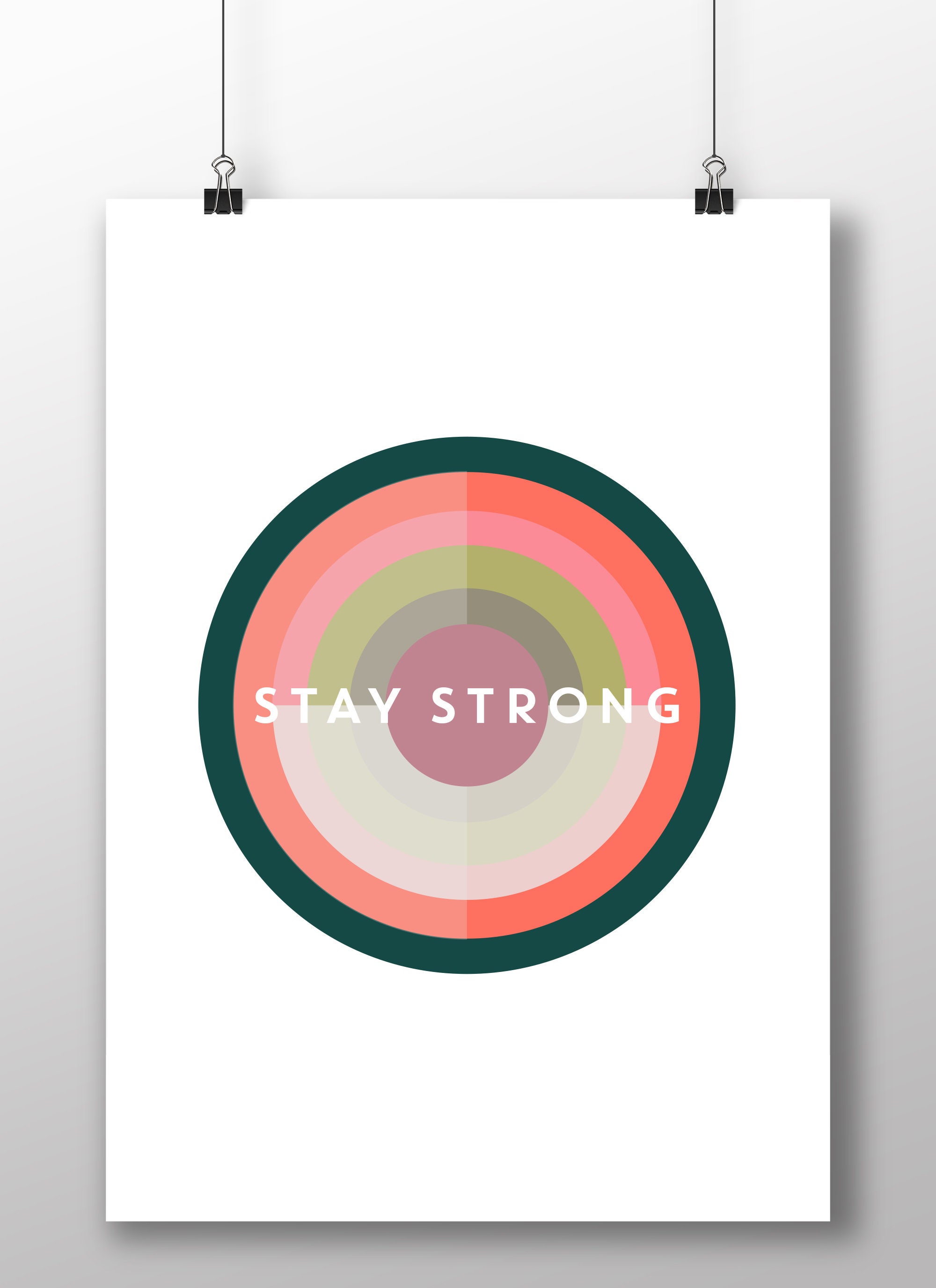 Stay Strong Target Print. Wall Art Art Canvas Art Wall Art Etsy