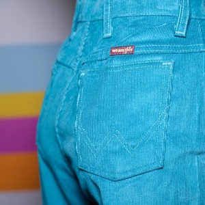 Rare Vintage 70s/80s NOS Teal Wrangler Cords | Small/Medium | 12