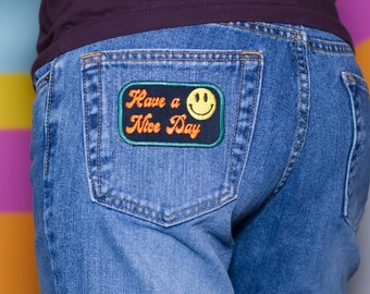 Retro Have a Nice Day 60s/70s Inspired Embroidered Patch