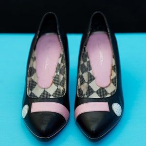 Retro 80s Does 50s Pumps | Low Heel | Size 6 1/2