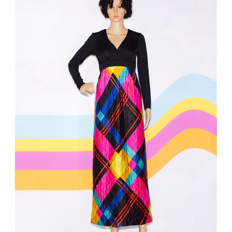 Robe Maxi Plaid Alythea - Taille S, En Polyester/rayon, Bretelles Spaghetti - Occasion Très Bon état, Longueur Longue