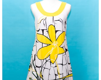 Vintage Daisy Flower Sun Dress | Medium | 9