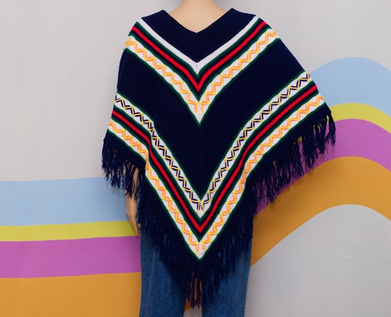 Vintage 1970s Sweater Poncho - image 4