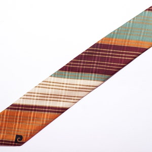 Vintage Pierre Cardin Necktie Brown Green Stripe image 2