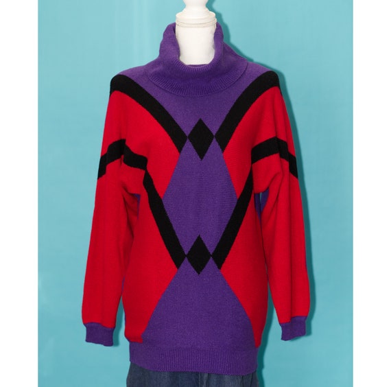 Vintage 1980s Cowl Neck Sweater | Medium - image 2