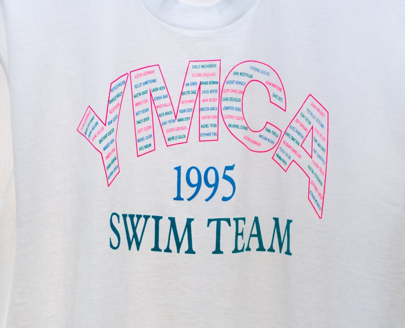 Vintage 1990s T-Shirt YMCA Swim Team XL New Old Stock 16 image 2