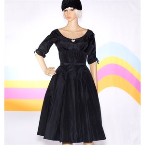 Vintage 1950s Black Suzy Perette Dress Small image 2