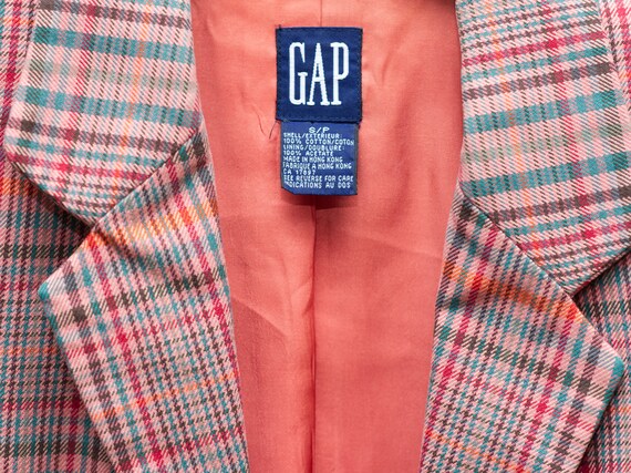 Vintage 1980s Gap Plaid Blazer | Small | 5 - image 6