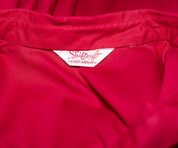 Vintage 1970s Red Button-Up Shirt Dress | Medium … - image 5