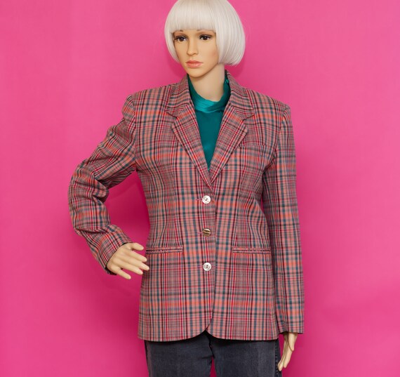 Vintage 1980s Gap Plaid Blazer | Small | 5 - image 2