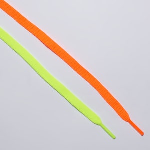 Neon Yellow/Green and Orange Shoelaces | 35&quot; 42&quot; 48&quot;