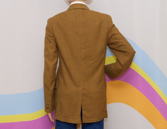 Vintage 1960s Brown 3 Button Suit Blazer | Small … - image 5