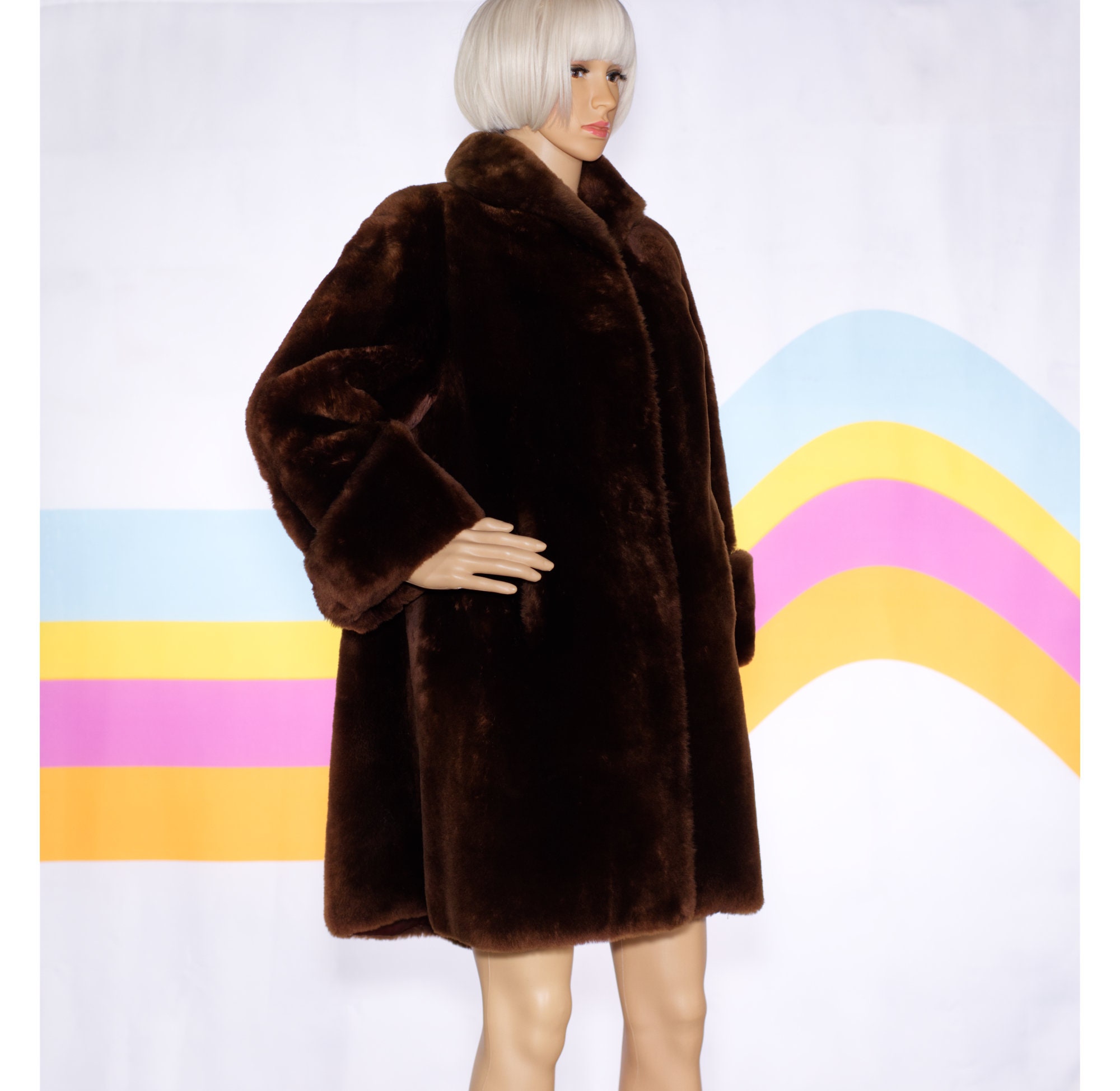 Mouton Fur Coat - Etsy