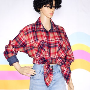 Vintage 1970s Wool Flannel Shirt | Large | 13