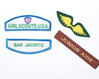 Vintage 1980s Girl Scout Patch Badges