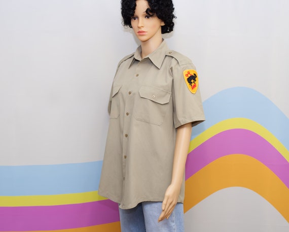 Vintage Khaki Military Shirt NMMI | Medium | 15 - image 2