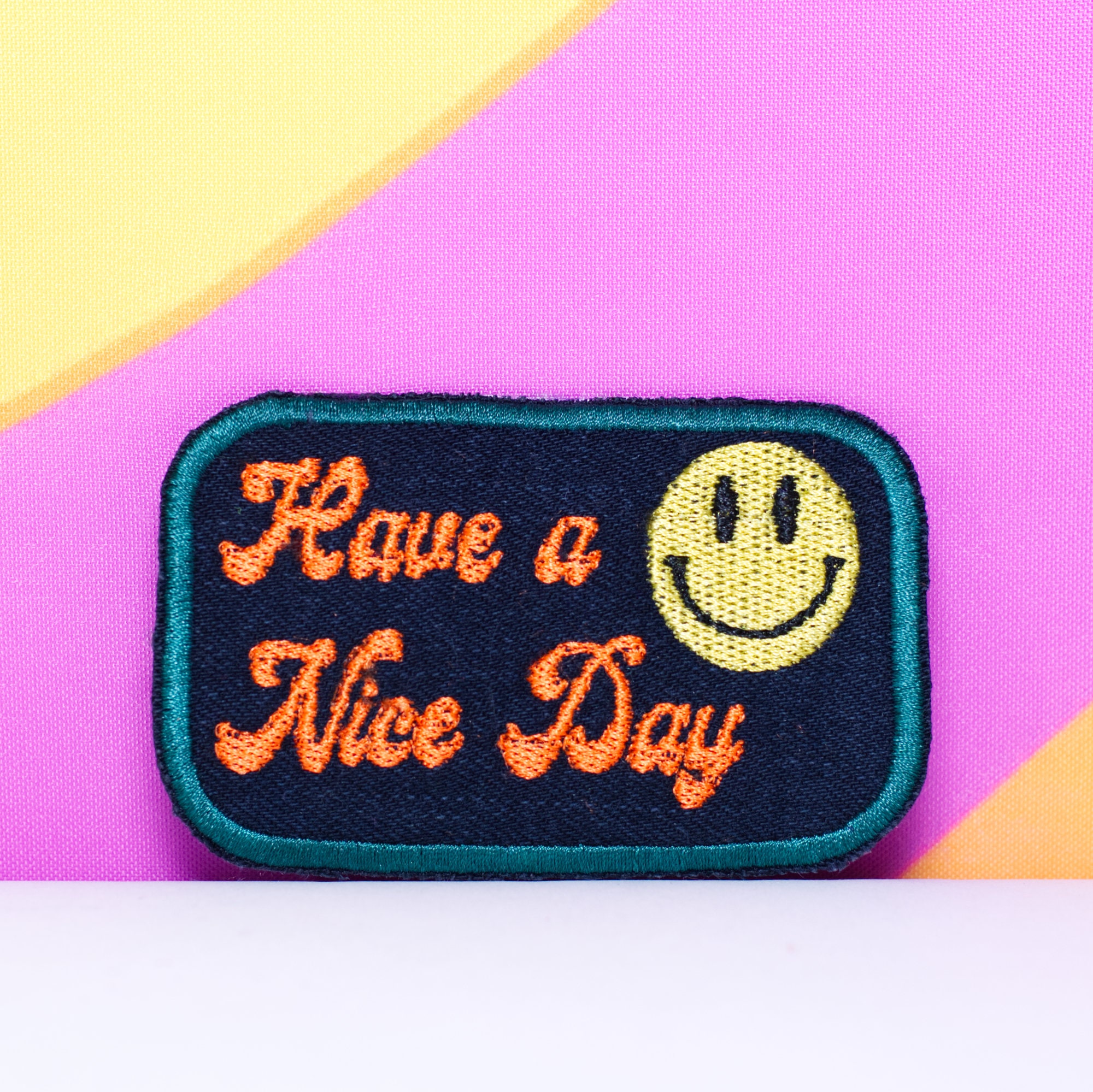 Retro Have a Nice Day 60s/70s Inspired Embroidered Patch 