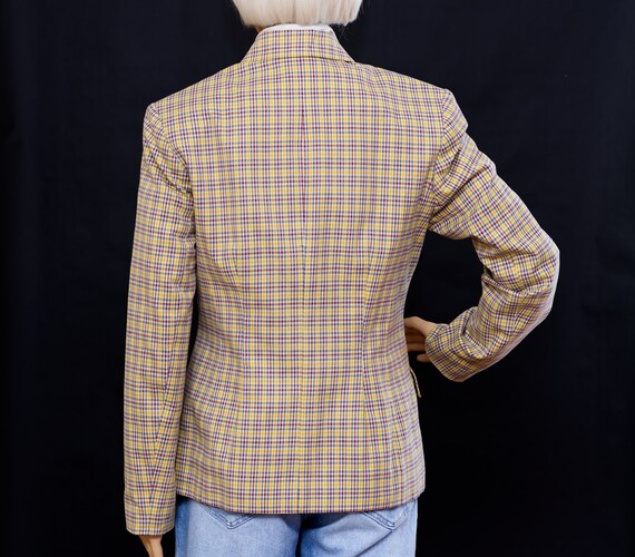 Vintage 1980s Gap Plaid Cotton Blazer | Small | 5 - image 4