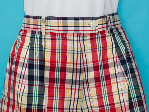 Vintage 1980s Plaid Walking Shorts | Medium | 3 - image 2