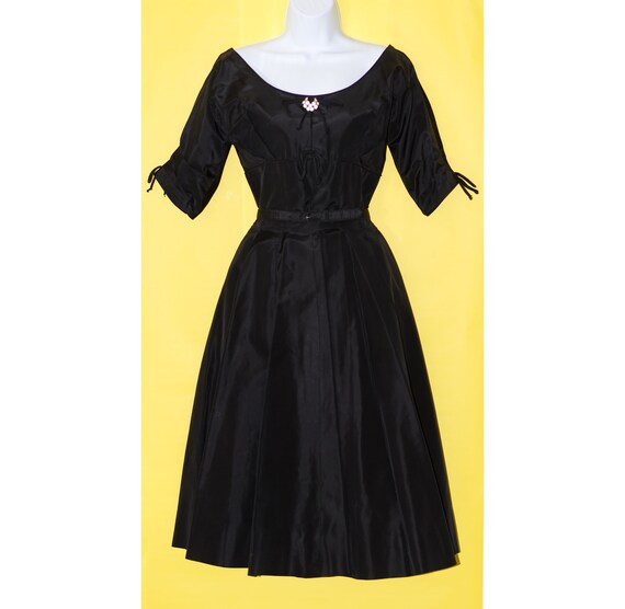 Vintage 1950s Suzy Perette Black Cocktail Dress |
